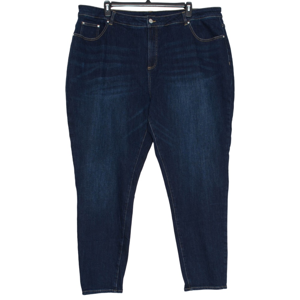 NWT Universal Standard Joni High Rise Curve Slim Leg Blue Jeans Stretch 28 L
